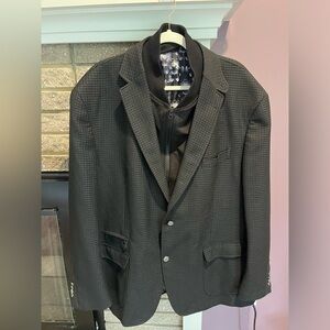ROBERT GRAHAM Jetset II Blazer Removable Vest Black Men's Size 52 Tall